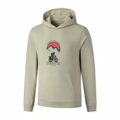 Sweat à Capuche SHIMANO Yama Olive Rouge